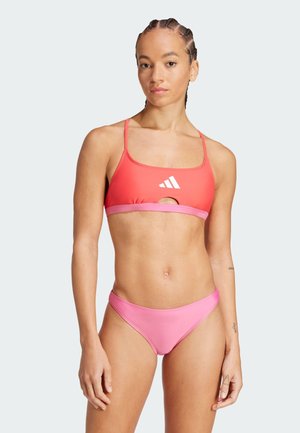 PADDED  X-BACK SET - Bikini - pulse magenta   semi lucid red