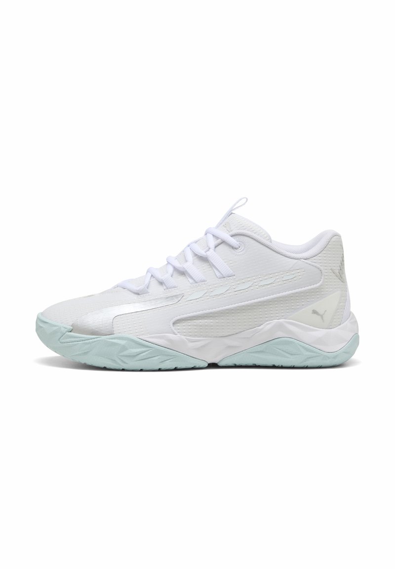 Puma DAGGER 2 MID - Chaussures de basket - white/silver/feather gray ...