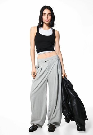 TAILORED BALLOON - Stoffhose - mottled dark grey