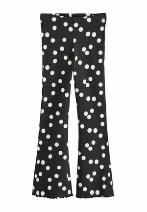 Next, RIB FLARE LEGGINGS.  - REGULAR FIT - Legging - black white spot