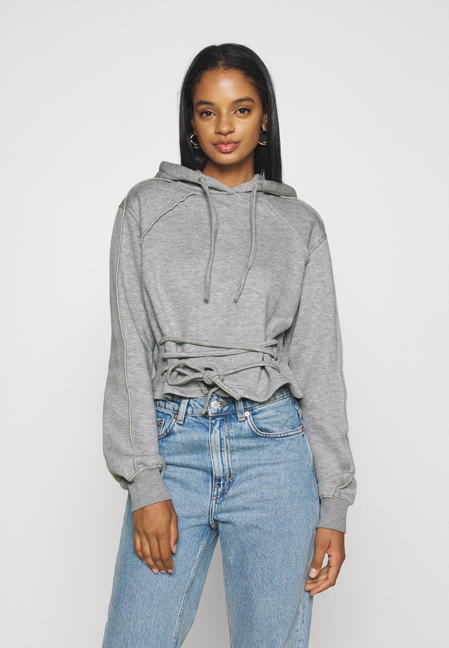 LONG SLEEVE HOODIE - Sweatshirt - grey 