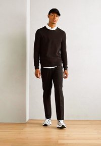 Lindbergh FORMAL PANT - Pantalones - black melange