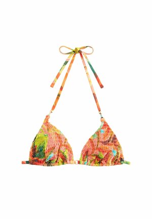 Bikini-Top - coral tropical print