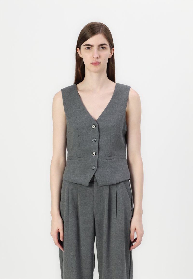 Hollister Co. LONGER LENGTH VEST - Liemenė - heather