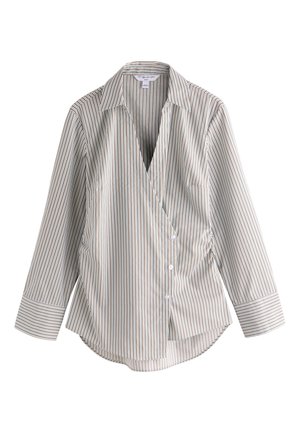 Next, REGULAR FIT - ASYMMETRIC LONG SLEEVE - Camicia - blue/brown stripe
