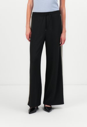 ONLASTA WIDE STRIPE - Pantalon de survêtement - black
