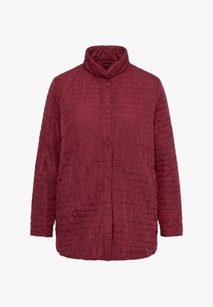 Ulla Popken, CRINKLE QUILTED LONG SLEEVE CREPE JACKET - Cappotto invernale - purple red
