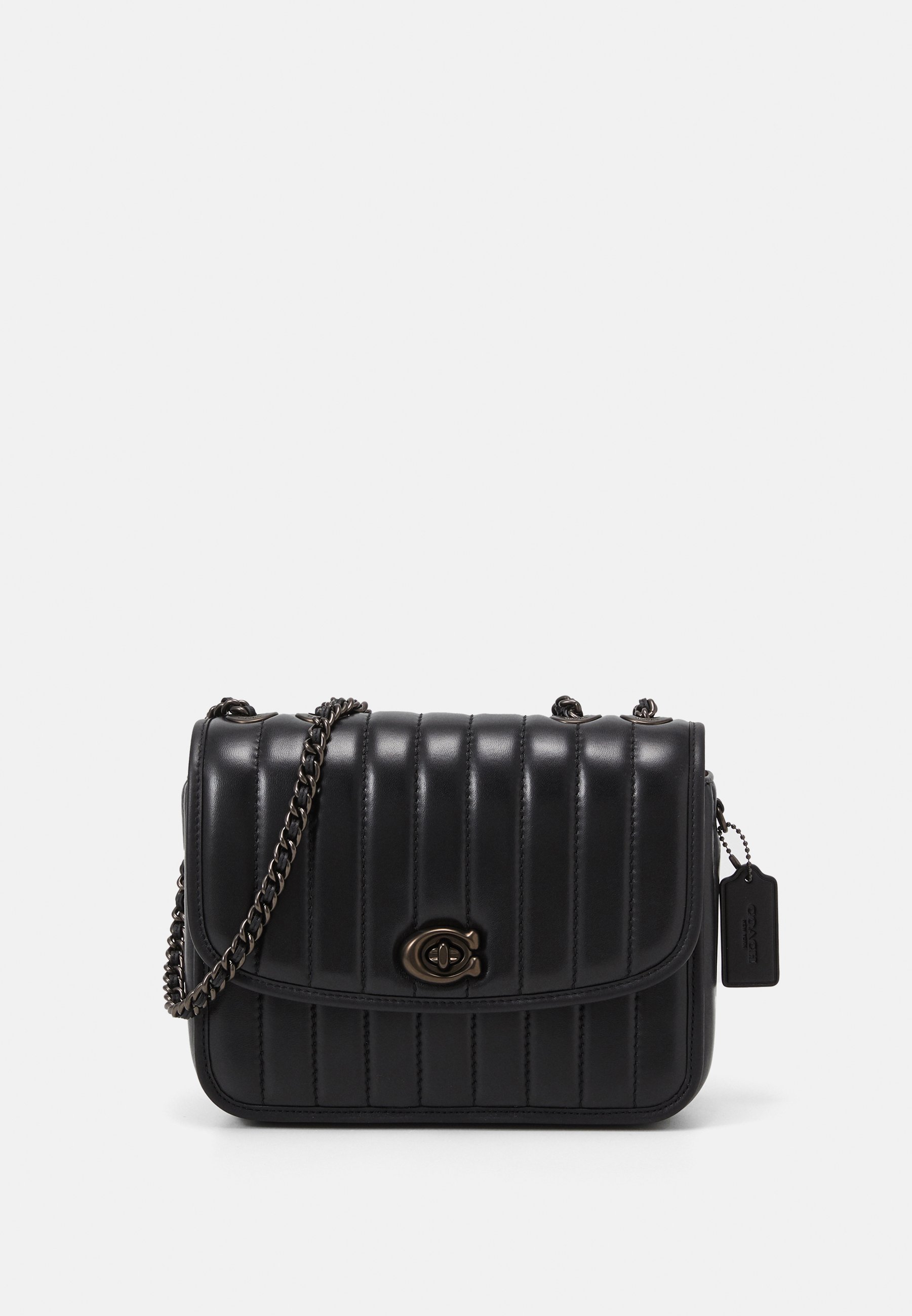 coach black quilted bag