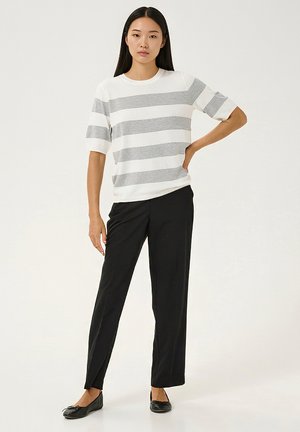 LIZZA STRIPED - T-Shirt print - chalk greymel bold stripe