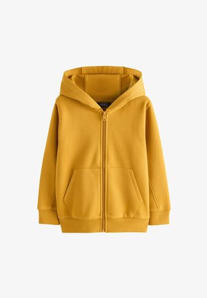REGULAR FIT - Majica s kapuljačom i patentnim zatvaračem - ochre yellow