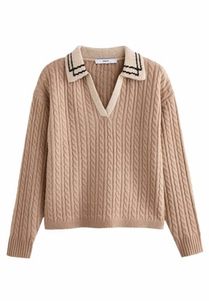 CABLE - REGULAR FIT - Pulóver - camel brown