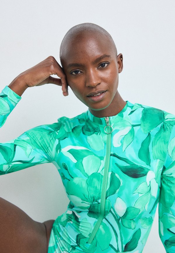 SECRET GARDEN ZIP FRONT SURF SUIT - Swimsuit - jade2