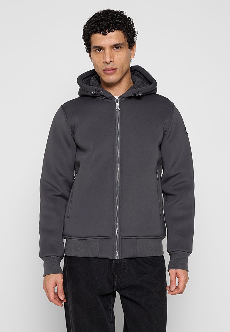 Schott Sweater met rits antraciet