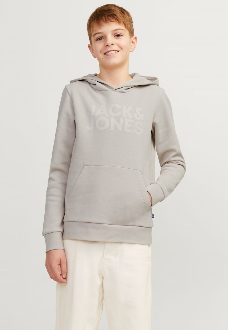 Jack & Jones Junior JJECORP LOGO HOOD - Felpa con cappuccio - moonbeam