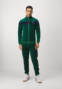 Sergio Tacchini DAMARINDO VELOUR TRACKSUIT - Gornji dio trenirke - rainforest/maritime blue