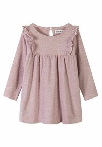 MINOTI LONG SLEEVE WITH FRILL DETAIL - Abito in maglia - pink/grey