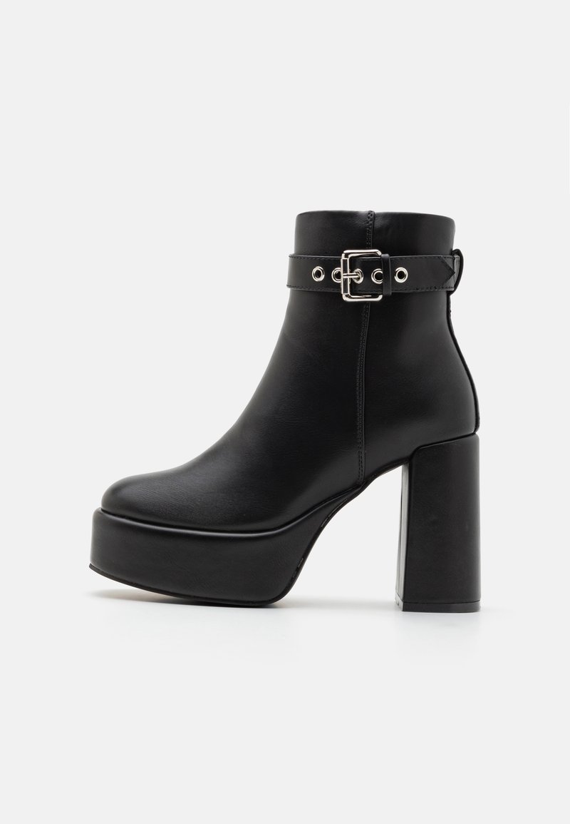 Even&Odd Wide Fit Bottines à plateau - black