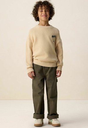 CREWNECK STICKEREI - Pullover - beige