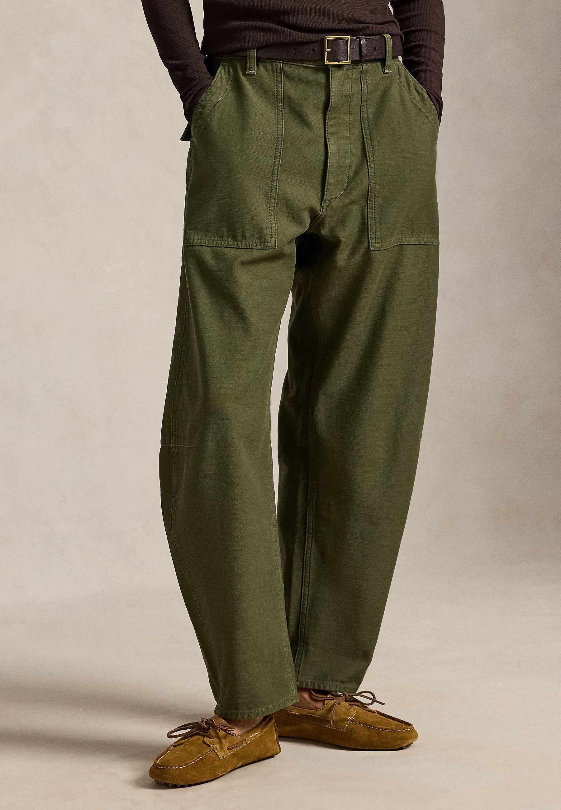 Polo Ralph Lauren TAPERED PANTS - Trousers - dark olive/olive