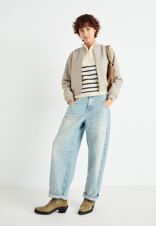 ONLTOKYO ZIP PULLOVER - Jumper - pumice stone2