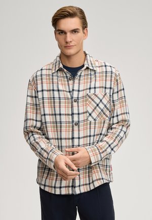 HARVI - Hemd - offwhite kariert