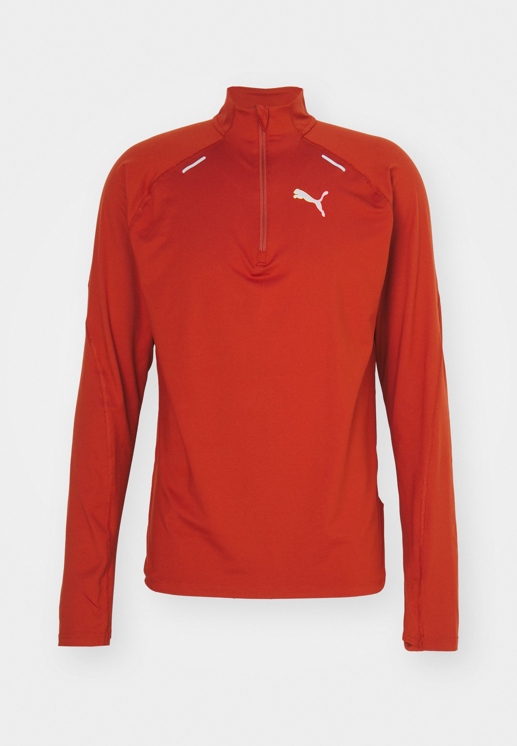 Puma RUN CLOUDSPUN 1/4 ZIP - Long sleeved top - mars red/dark red -  Zalando.ie
