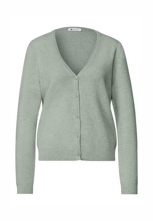 Street One, CADIGAN MIT V-NECK UND KNOPFLEISTE - Cardigan - eucalyptus green mel