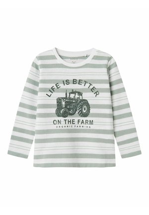 MIT GESTREIFTE - Longsleeve - bright white