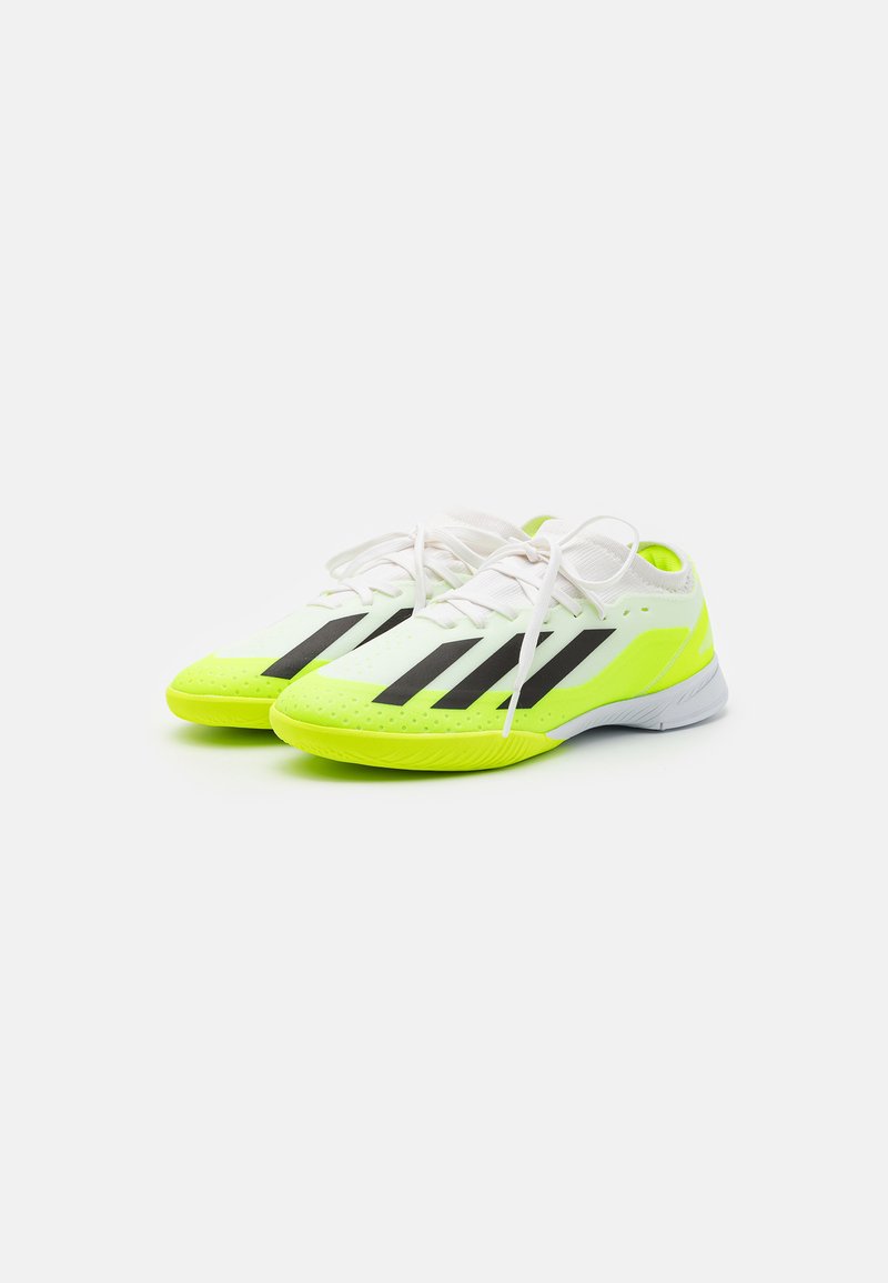 adidas Performance X CRAZYFAST.3 - Indoor football boots - footwear  white/core black/lucid lemon/white - Zalando.co.uk