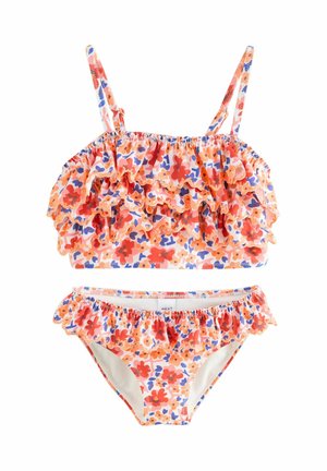 FRILL SET - Bikini - orange ditsy floral