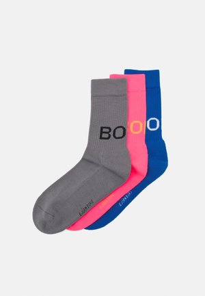 CORE CREW 3 PACK - Chaussettes - grey/neon pink/blue