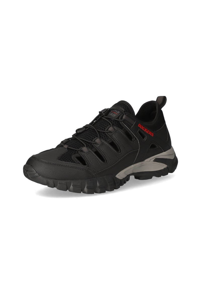 Sabots Dockers Pour Homme - Noir - Cuir Nubuck - Semelle Intérieure Amovible - Confortable