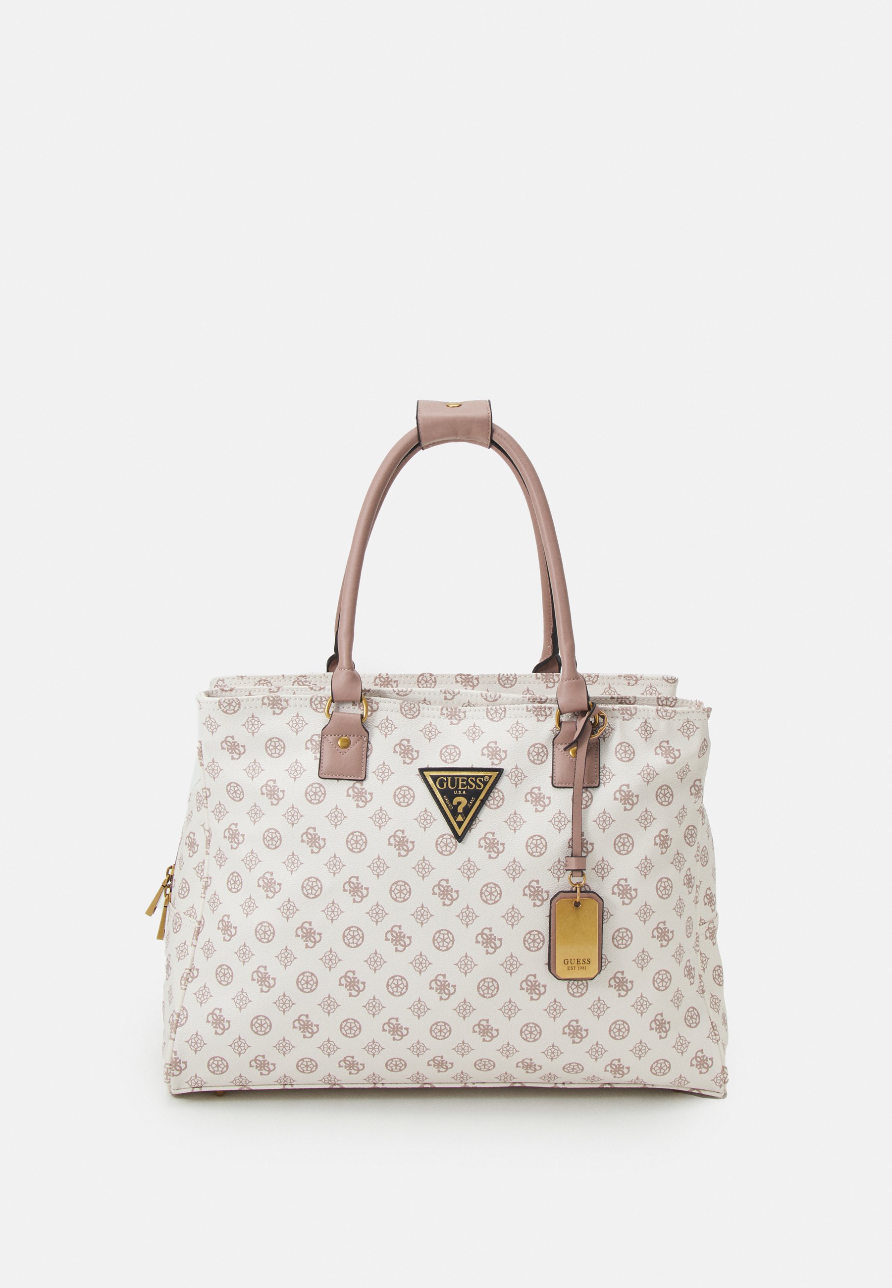 Guess WILDER SHOPPER TOTE - Bolso shopping - cream logo/crema - Zalando.es