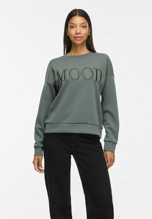 VILA SWEATSHIRT FRONT PRINT - Sweatshirt - balsam green