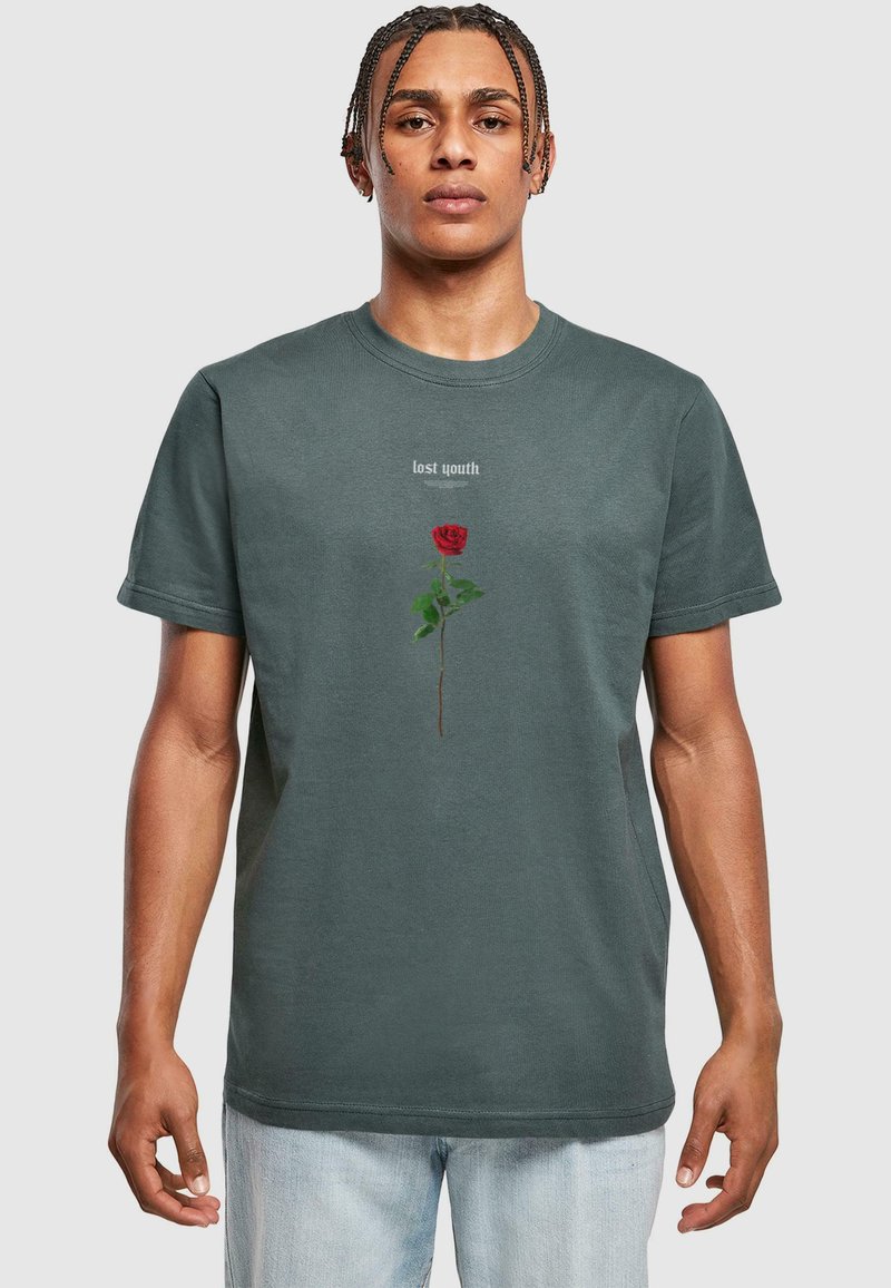 Mister Tee - LOST YOUTH ROSE TEE - Camiseta estampada - bottlegreen, Ampliar