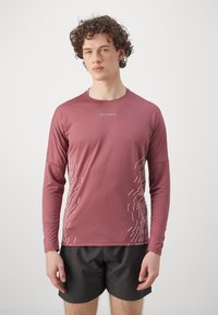 Salomon SENSE AERO TEE - Langarmshirt - nocturne/whisper white