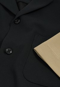 Reiss PEZA-BLOCK CUBAN-COLLAR - Hemd - navy brown