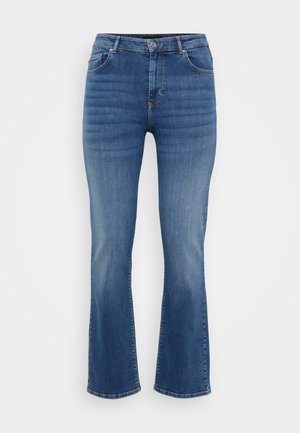 ONLY Carmakoma CARWILLY MID - Vaqueros rectos - dark blue denim