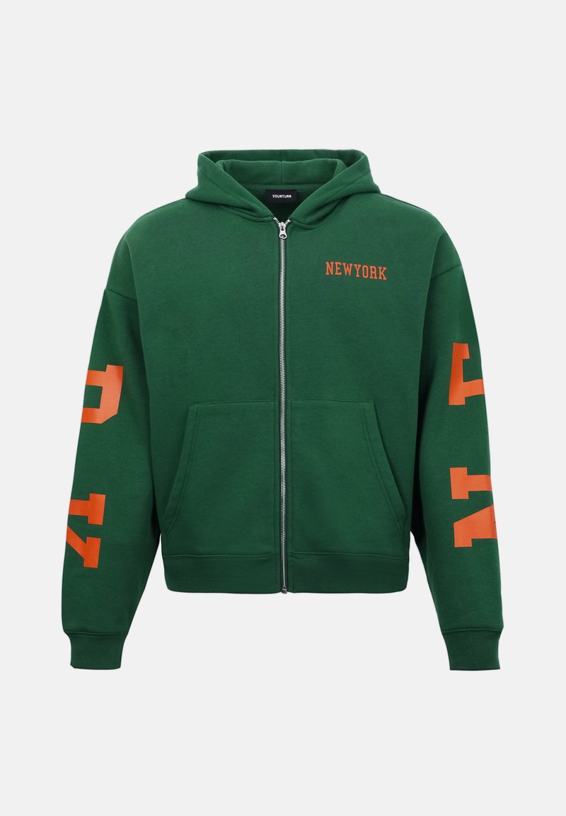 YOURTURN Sweater met rits donkergroen YOURTURN Sweater met rits donkergroen