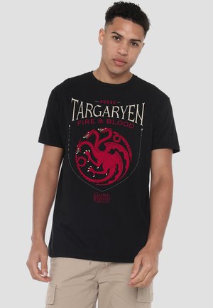 Cotton Soul, GAME OF THRONES HOUSE TARGARYEN SIGIL - Print T-shirt - black