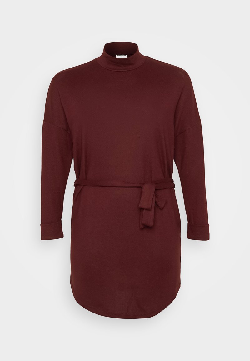 Noisy May Gebreide jurk bordeauxrood
