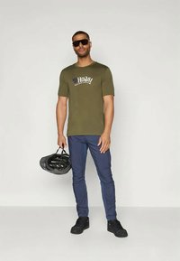 Fjällräven HOJA WOOL MIX T SHIRT M - T-shirts med print - laurel green