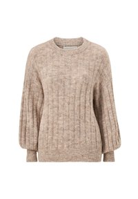 Ellos Collection Striktrøje - beigemelange