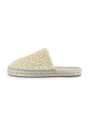Pantolette flach - beige natural