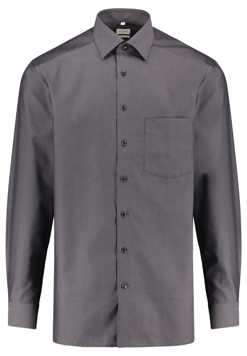 OLYMP LUXOR COMFORT FIT LANGARM NEW KENT KRAGEN CHAMBRAY  - Hemd - anthrazit