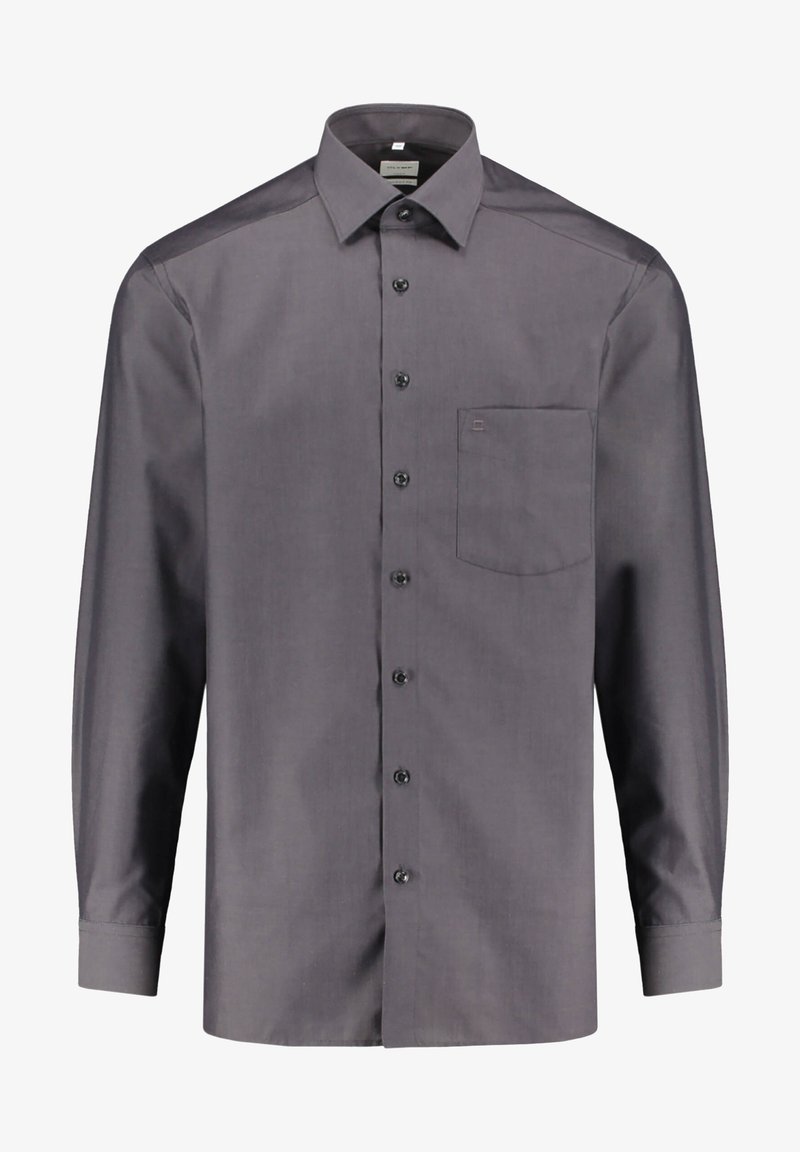 OLYMP LUXOR COMFORT FIT LANGARM NEW KENT KRAGEN CHAMBRAY - Hemd - anthrazit