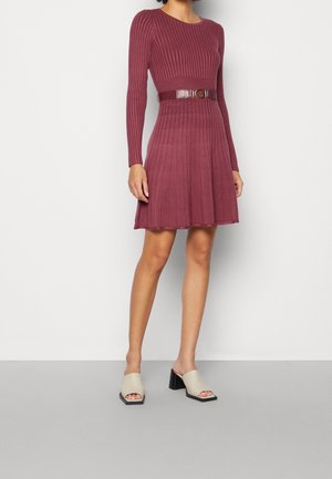 Strickkleid - bordeaux
