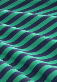 TOM TAILOR GESTREIFTES MIT KARREE AUSSCHNITT - Långärmad tröja - green navy stripe