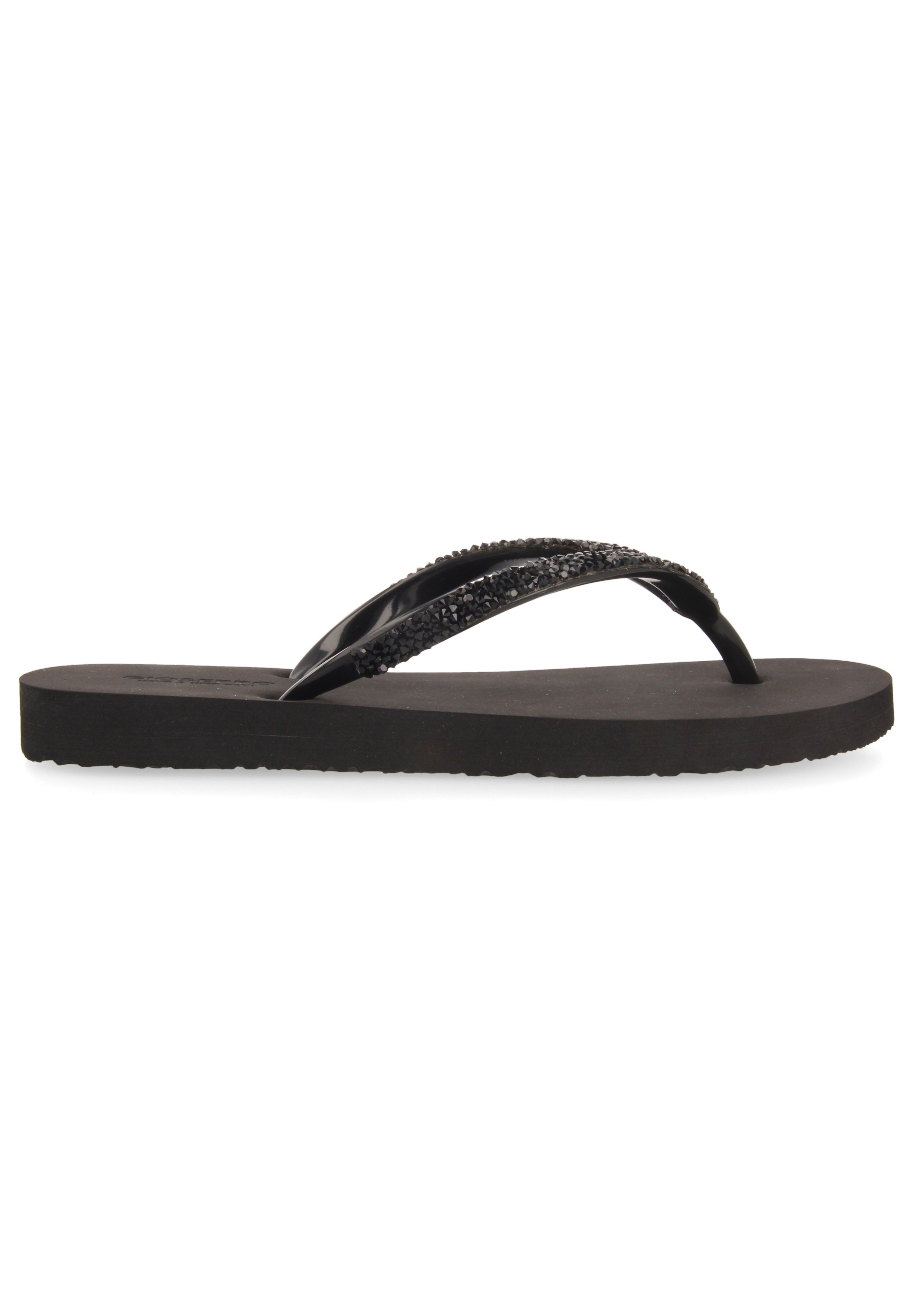 Gioseppo CHANCLAS PLATEADAS CON ADORNO DE CRISTALES - Sandalias de dedo -  black/negro - Zalando.es