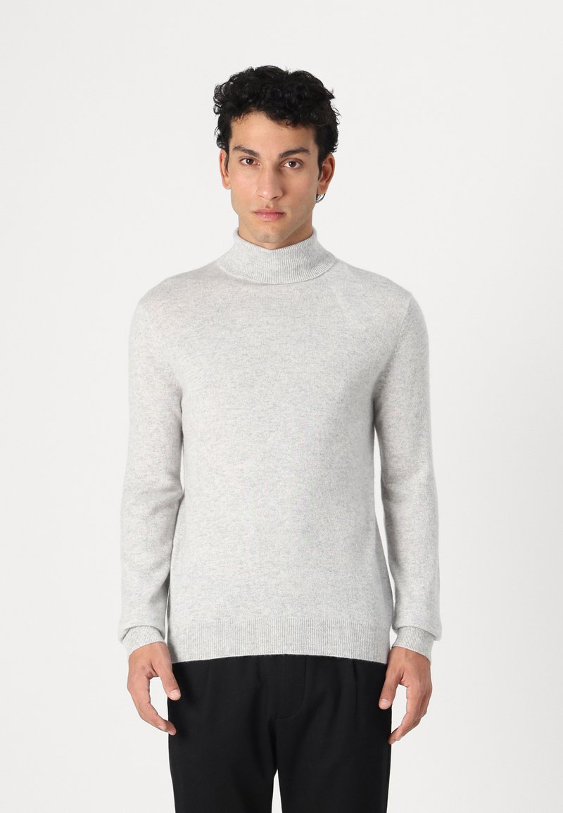 pure cashmere MEN TURTLE NECK SWEATER - Camisola - grey